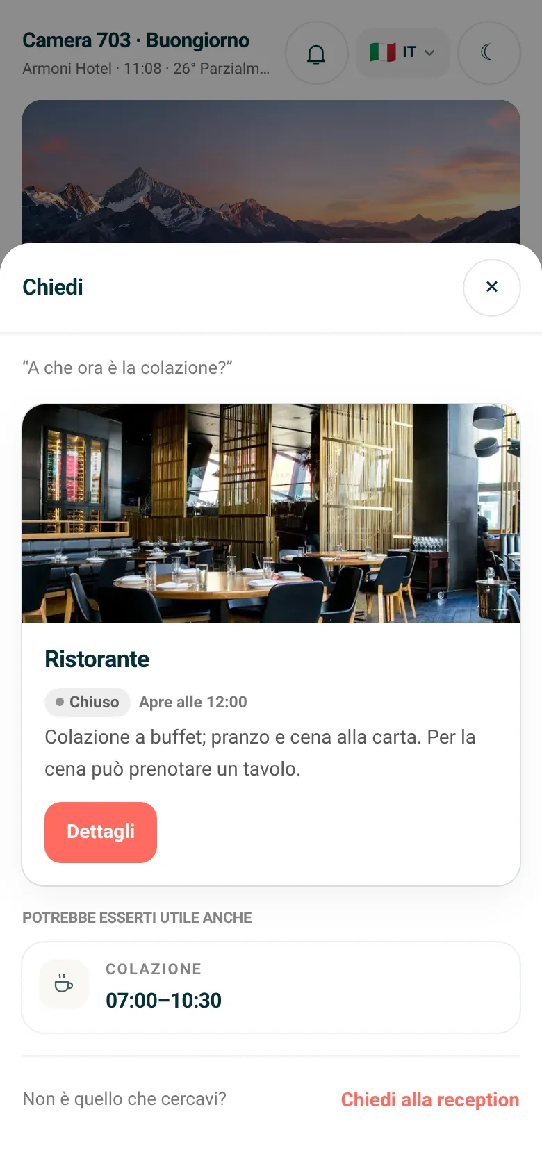 Ospite · Chiedi